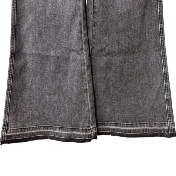 Judy Blue Washed Gray Mid Rise Tummy Control Release Hem Flare Jeans NWT - Picture 8 of 15